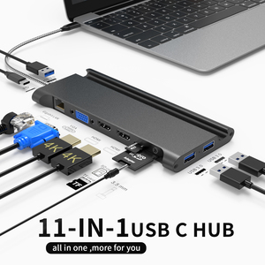 11 trong <span class=keywords><strong>1</strong></span> loại C để HDMI <span class=keywords><strong>USB</strong></span> VGA Ethernet <span class=keywords><strong>USB</strong></span> <span class=keywords><strong>3</strong></span>.0 PD Docking Station đứng HUB với âm thanh và SD thẻ TF cho điện thoại di động chủ - Product Image 2