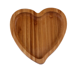 Plateau de service en bois en forme de cœur avec porte-gobelet, fait main, style nordique, pour collations et thé - Product Image 2