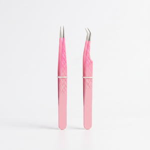 Pinzas para Extensión de Pestañas Comelyash, Personalizadas, de Acero Inoxidable Nano de 90 Grados, Dentadas/Lisas, con Punta de Fibra Negra y Dorada - Product Image 2