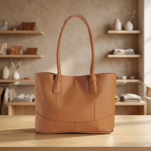 Bolso de Mano de Moda para Mujer, Color Marrón, de Cuero Genuino, Impermeable y Duradero, Marca BS INTERNATIONAL, con Cierre de Cremallera, Estilo Bandolera - Product Image 6