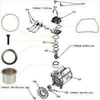 Kit de manchon de cylindre de compresseur d'air K-0650 et de bague de compression Kits d'entretien de compresseur d'air pour câble Craftsman DeVilbiss Porter