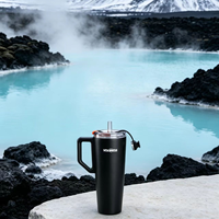 Thermos en acier inoxydable 304 avec doublure intérieure sans soudure, isolation thermique de 12 à 24 heures, sans BPA, design avec poignée, portable, cadeau