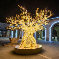 Guirlandes lumineuses LED de Noël en forme de branche, vente en gros d'usine, contrôle par télécommande, indice de protection IP65, décoration extérieure et intérieure, RGB