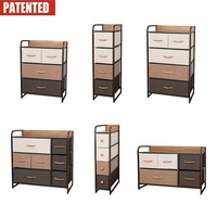 A mazon Non-Woven soft Armoire de rangement Organisateur Poubelle avec 5 tiroirs Organisation de la maison