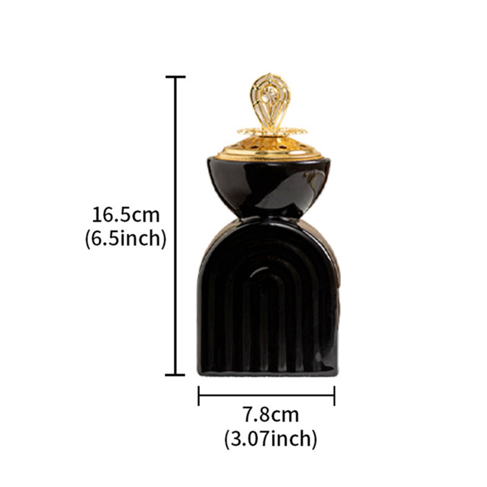 Arched Phoenix Feather Golden Tower - Black