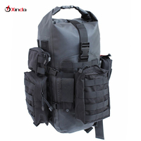 Fournisseur OEM Sac à dos tactique imperméable en bâche PVC pour l'extérieur avec système de fixation par pochette