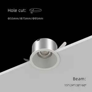 Slynn tổ ong chống chói có thể điều chỉnh lõm Spotlight trimless Led Downlight