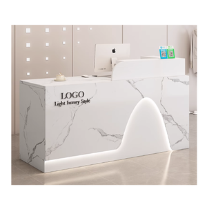 เคาน์เตอร์บาร์ขนาดเล็ก เคาน์เตอร์ต้อนรับ เคาน์เตอร์แคชเชียร์ ร้านเสื้อผ้าสไตล์โมเดิร์นมินิมอล ร้านชานม เคาน์เตอร์ร้านเสริมสวย - Product Image 1