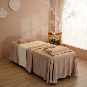 Couvre-lit <span class=keywords><strong>de</strong></span> spa kaki Couvre-lit <span class=keywords><strong>de</strong></span> <span class=keywords><strong>massage</strong></span> en tissu velours cristal Ensemble <span class=keywords><strong>de</strong></span> draps <span class=keywords><strong>de</strong></span> lit à cils - Product Image 6
