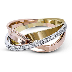 Anello da Donna F417 in Oro Massiccio 18K con Diamante Taglio Brillante Rotondo Colore G Naturale per Fidanzamento - Product Image 2