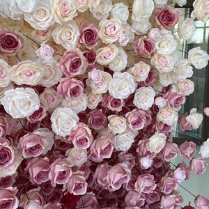 Fiori artificiali <span class=keywords><strong>rosa</strong></span> blu Baby Shower fondali 8ft X 8ft fiore <span class=keywords><strong>sfondo</strong></span> da parete arrotolare decorazione <span class=keywords><strong>sfondo</strong></span> per eventi - Product Image 6