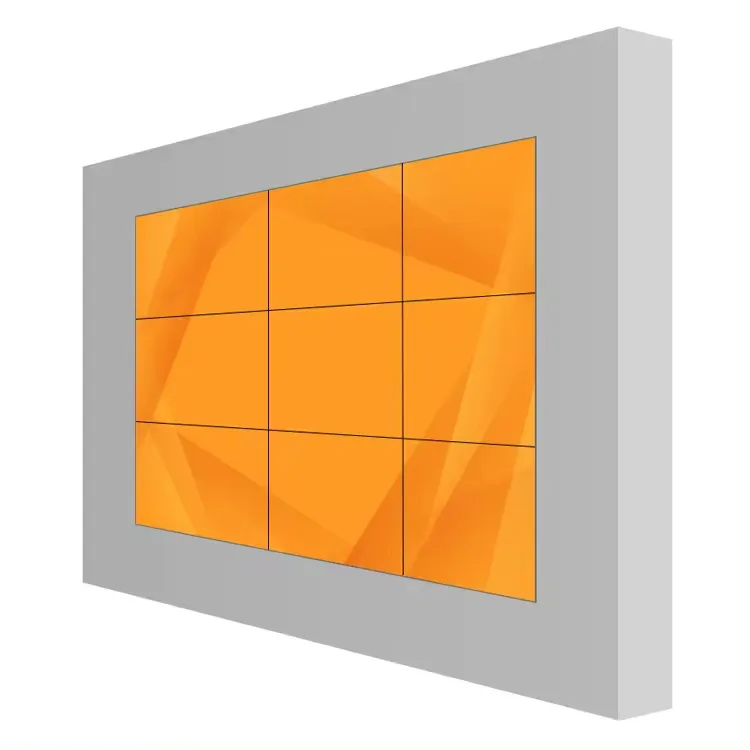 Painel de parede de vídeo 3x3 LG/BOE Tela LCD de alta definição 0.88/1.77/3.5mm Tela 2x2 Emenda de entrada de parede de vídeo 4K 7x24