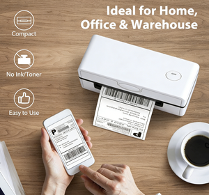 Impresora de Etiquetas de Envío de Alta Velocidad y Bajo Costo, Impresora de Escritorio Mini Blanca de 4 Pulgadas, Impresora <span class=keywords><strong>USB</strong></span>/BT con Sistema IOS y Windows para Comercios Minoristas - Product Image 3