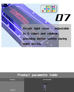สกู๊ตเตอร์ไฟฟ้าพับได้ ยาง 14 นิ้ว มอเตอร์คู่ 72V 10000W 40Ah พร้อมไฟ RGB จัดส่งเร็วจากสหรัฐอเมริกา - Product Image 6