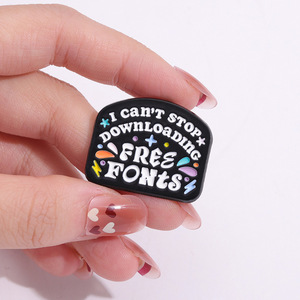 Wholesale Funny <strong>Cartoon</strong> Metal Crafts Enamel Pins 'Might Just Call Sick' Phrase Brooches <strong>Free</strong> Fonts <strong>Downloadable</strong>