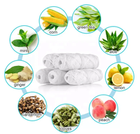 Fil dentaire végétalien écologique en vrac – Fibres de maïs biodégradables, charbon de bambou, fils de soie – Saveurs personnalisées – Bouteille en verre