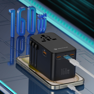 Wontravel <span class=keywords><strong>160W</strong></span> USB 3 Loại C quốc tế đa cắm trên toàn thế giới Du lịch <span class=keywords><strong>Adapter</strong></span> cho saudi arabia/US/UK/Nhật Bản/Trung Quốc - Product Image 2