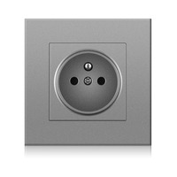 Prise murale simple en plastique personnalisée NOVSKI, norme européenne 86*86mm, 10~10A, 220~250V, courant nominal