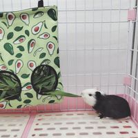 Mangeoire de stockage de distributeur de foin de lapin suspendu pour lapins cochons d'inde Hamsters Chinchillas bols pour animaux de compagnie et sac de mangeoires