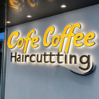 Enseignes LED pour magasin de café extérieur CARREY, signalétique murale de façade, lettres en relief 3D personnalisées pour boutique