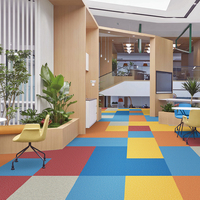 Naylon Döngülü Halı Karo Desenli Modern Lüks Otel Halı Karoları 50x50 Ticari Ofisler İçin Yıkanabilir