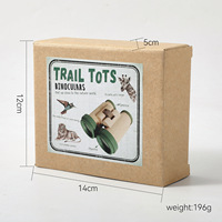 Jumelles pliables en bois pour enfants - Jumelles compactes portables pour enfants pour l'exploration en plein air, l'observation de la nature et le jeu