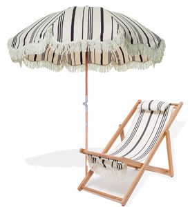 <span class=keywords><strong>Chaise</strong></span> <span class=keywords><strong>de</strong></span> plage et parasol pour parasol <span class=keywords><strong>de</strong></span> patio extérieur avec protection UPF 50 + 8 nervures, bouton-poussoir inclinable-Ombre extérieure polyvalente - Product Image 3