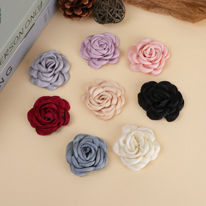 Fabric Flowers Camellia Rose Shape Cloth Handmade DIY Jewelry <b>Accessories</b> For <b>Wedding</b> Hair Headdress Decorations - Product Image 1