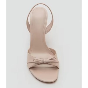 Wholesale Fashion Strappy Heeled Sandals with Bow Detail Open <b>Round</b> <b>Toe</b> slip on Stiletto <b>Heel</b> Sandals Femme Outdoor Shoes - Product Image 4