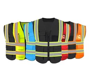 Gilet de sécurité rouge avec Logo personnalisé, fabrication chinoise, vente en gros, sécurité à Logo personnalisé, pour professionnelles avec impression, vente en gros