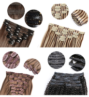 Herrera Pu Clips Ins 100% cheveux humains Cabello Humano russe blond brut Remi vierge Invisible sans couture Clip dans les Extensions de cheveux