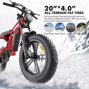 Bicicleta Eléctrica Hidoes B6 con Llantas Gruesas de 20 Pulgadas, 1200w, Velocidad Máxima de 50km/h, Voltaje de 48v, Capacidad de Batería de 15ah, Disponible en Almacenes del Reino Unido, la UE y EE. UU. - Product Image 5