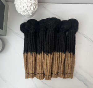 Capelli Umani Vergini 100% all'Ingrosso, Lunghezza 6-30 Pollici # Estensione Dreadlock Afro all'Uncinetto Fatta a Mano, Colore 1B/27, 0,6 cm, a Trama Singola - Product Image 3