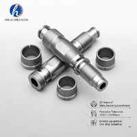 Pièces sur mesure OEM en acier inoxydable 304 316L, usinées par tournage CNC, électroérosion à fil et brochage, pour manchons de couplage d'arbre de précision et connecteurs filetés, à faible coût