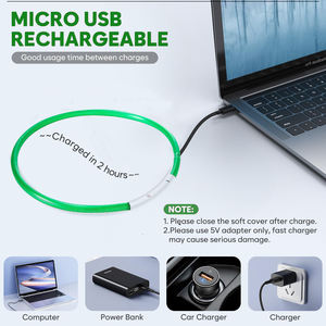 Shenzhen fabricante al por mayor personalizado perro <span class=keywords><strong>LED</strong></span> sólido mascota <span class=keywords><strong>collar</strong></span> inteligente reflectante impermeable USB seguridad luminosa plástico - Product Image 6
