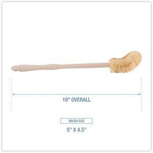 Cepillo de silicona ecológico para inodoro Boardwalk 6217 Tampico con jabón diseñado a mano para limpieza de baño y base extraíble - Product Image 3