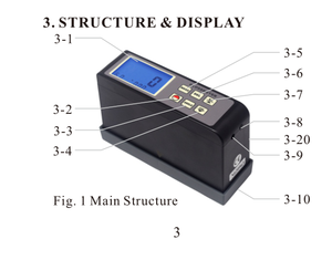 LANDTEK Parlaklık Ölçer GM-6 Yüksek Hassasiyetli Otomatik Test Ölçüm Cihazı 1 Yıl Garantili Plastik Boya Test Cihazı - Product Image 4