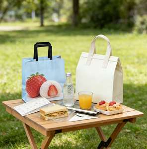 Sac isotherme réutilisable en non-tissé de qualité alimentaire pour livraison de repas, avec logo personnalisé, en gros - Product Image 1