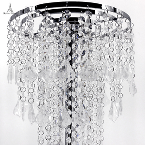 <span class=keywords><strong>Lustre</strong></span> en cristal acrylique doré haut de gamme, vente en gros d'usine, centre de table pour mariage - Product Image 6