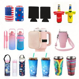 Funda de neopreno personalizada con logo impreso para latas y botellas de cerveza de 12 y 16 oz, tipo Coozies delgadas y altas. - Product Image 2