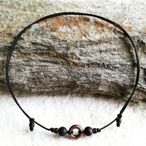 <span class=keywords><strong>Bracelet</strong></span> pour hommes et femmes, motif arbre de vie en croix, coquille de bois, perles de pierre, ajustable, fait à la main - Product Image 2