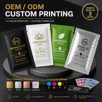 70% IPA Tisu Pembersih Layar Bebas Serat Terbungkus Individual, Penguapan Cepat untuk Penggunaan Ponsel dan Komputer, Warna Dapat Disesuaikan