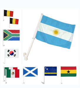 Double-Sided Wholesale 2026 Customizable Polyester All Soccer Team Window Car Flag Digital Printing Football Event - Product Image 1