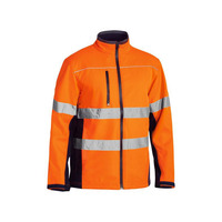 Veste Softshell pour homme fonctionnelle, haute visibilité, imperméable, coupe-vent et réfléchissante