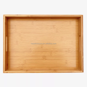 Biểu Tượng Tùy Chỉnh Tre Thực Phẩm Khay Đánh Bóng Hình Chữ Nhật Phục Vụ Khay Cho Bữa Ăn Sáng Thực Phẩm & Đồ Uống Moq 200Pcs Khay Bằng Gỗ - Product Image 3