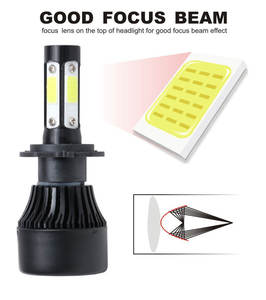 Precio al por Mayor, Faro LED X7 con Chip COB, 60W, 12000LM, 6000K, H4, Luz Alta/Baja, 12V, Universal, 1 Año de Garantía para Automóvil - Product Image 4