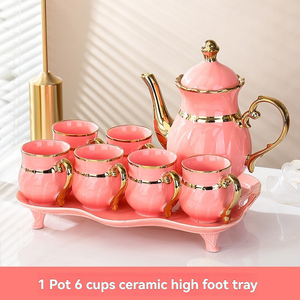 Hot Sale High-end Light Luxury Nordic Style Ceramic Porcelain Coffee & <b>Tea</b> Sets with <b>Large</b> Capacity Portable <b>Tea</b> <b>Cups</b> Home Use - Product Image 5
