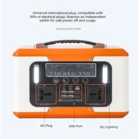 Batterie externe compacte portable 500W, chargeur rechargeable, adapté aux stations de charge rapide, éclairage en direct, alimentation de secours, voyage