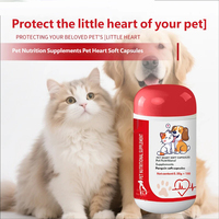 Soins cardiaques universels pour animaux de compagnie, capsules molles riches en protéines, absorption rapide, huile de lin, huile de krill, cœur de porc, santé immunitaire canine