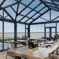 Solárium Modular Prefabricado Xuan Yu, Moderno, para las Cuatro Estaciones, Ventanas con Alta Transmitancia de Luz, Fácil Instalación, Policarbonato/Vidrio